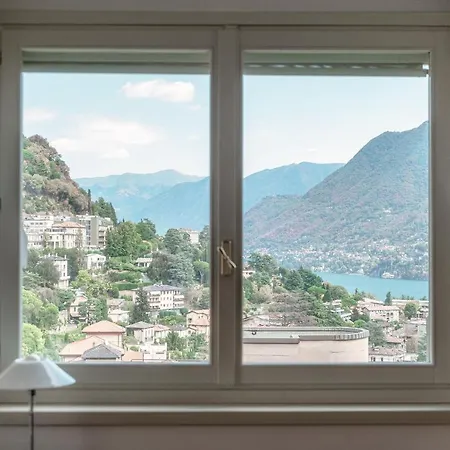 I D'a Charming Penthouse - View- Como- House-130 Mt-2 Double Bedrooms And 2 Double Bathrooms A Spacious Living Room-full Equipped Kitchen-private Garden And Terrace-private Covered Parking Lejlighed *