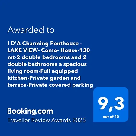 I D'a Charming Penthouse - View- Como- House-130 Mt-2 Double Bedrooms And 2 Double Bathrooms A Spacious Living Room-full Equipped Kitchen-private Garden And Terrace-private Covered Parking Daire